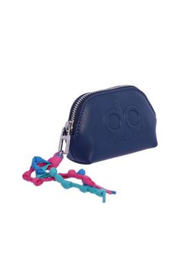 Monedero DON ALGODÓN Azul marino cordones de colores