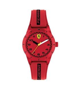 Ferrari reloj Rojo correa caucho aguj rojo/blanco