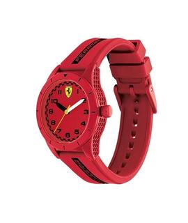 Ferrari reloj Rojo correa caucho aguj rojo/blanco