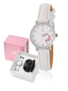 Pack MAREA niña reloj unicornio rosa + auriculares