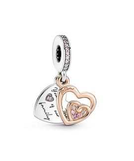 Charm PANDORA Doble corazones infinitos