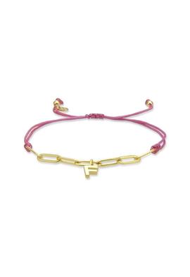 Pulsera LUXENTER Cordón letra F