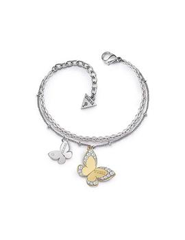 Pulsera GUESS Simple Love Butterfly Silver Gold