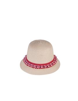 Sombrero MALUCA Cuadros vichy rojo