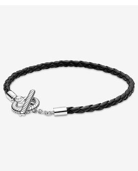 Pulsera PANDORA Moments cuero trenzado