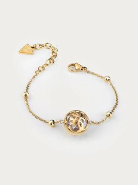 Pulsera GUESS dorada'4g logo boule'