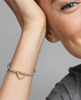 Pulsera PANDORA Moments Cadena de Serpiente Cierre Corazón