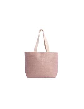 Bolso DON ALGODON playa trenzado azul o rosa