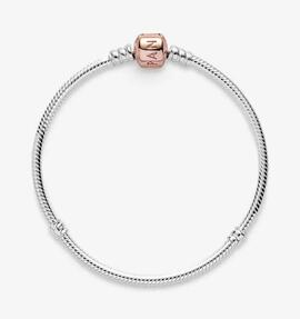 Pulsera PANDORA Cadena de Serpiente Cierre Rose
