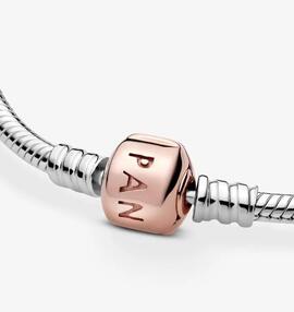 Pulsera PANDORA Cadena de Serpiente Cierre Rose