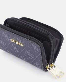 Cartera GUESS mini Cremallera Doble logo