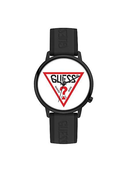 Reloj Negro Hombre Guess Reloj De Pulsera Color Del Bisel Dorado Color Del  Fondo Dorado