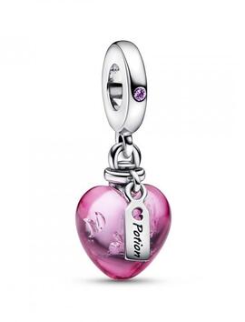  Charm PANDORA Colgante de Cristal Corazón Poción de amor