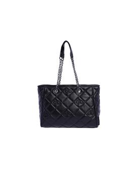 Bolso DON ALGODON piel negro asas cadena