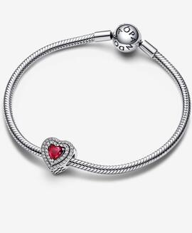 Charm PANDORA Corazón Nivelado Rojo Brillante