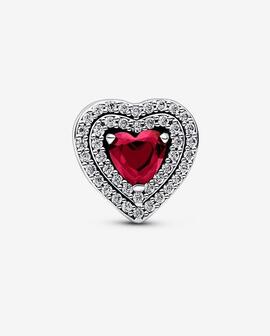 Charm PANDORA Corazón Nivelado Rojo Brillante