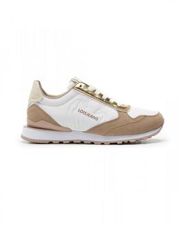 Zapatillas LOIS casual nylon blanco y tostado