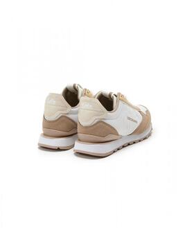 Zapatillas LOIS casual nylon blanco y tostado