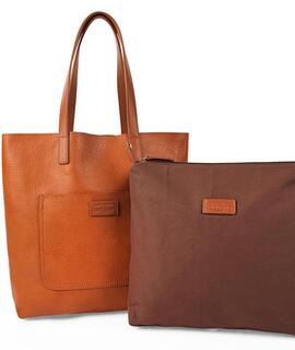 Bolso LOIS shopper piel marron