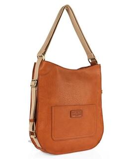 Bolso mochila LOIS piel marron cremallera