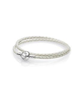 Pulsera PANDORA Moments en cuero trenzado