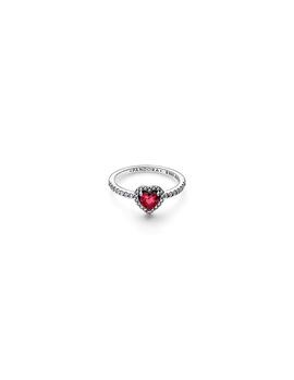 Anillo PANDORA Corazón Nivelado Rojo Brillante