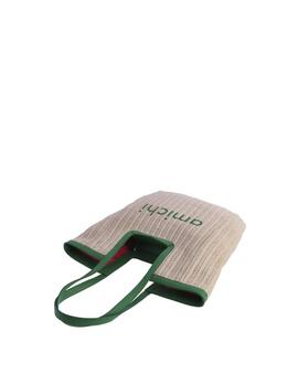 Shopper AMICHI natual bordes verde logo