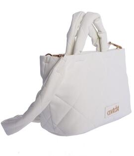 Bolso AMICHI blanco logo dorado