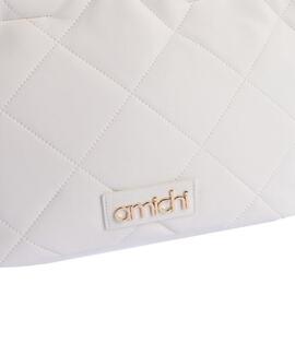 Bolso AMICHI blanco logo dorado