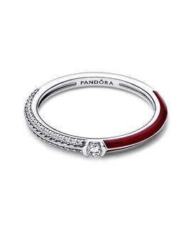 Anillo PANDORA Me Dual Rojo & Pavé