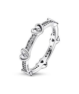 Anillo PANDORA Corazones Radiantes Brillantes