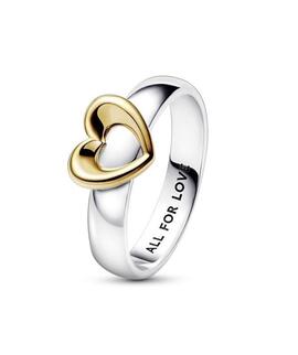 Anillo PANDORA Corazón Radiante Deslizante 2 tonos