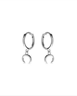 Pendientes LUXENTER aro cuelga luna
