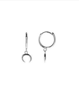 Pendientes LUXENTER aro cuelga luna