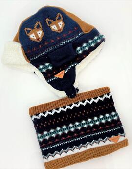 Conjunto PRIVATA niño 2 piezas azul/ marron