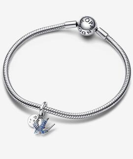 Pandora colgante plata golondrina circon azul