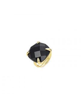 Anillo LUXENTER TIMBUR  piedra negra facetada