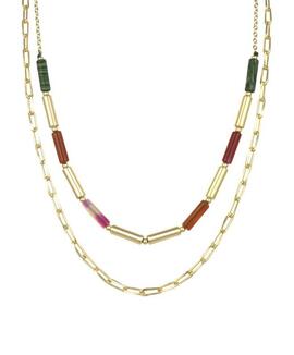 Collar LUXENTER ORUK dorado colores