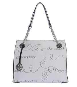 Bolso DON ALGODON Shopper blanco asas cadena