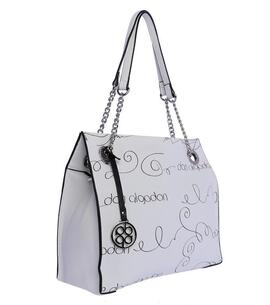 Bolso DON ALGODON Shopper blanco asas cadena