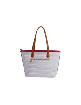 Shopper DON ALGODON blanco estampo logo