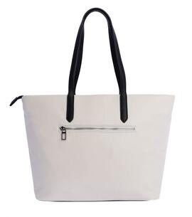 Shopper DON ALGODON acolchado blanco y negro