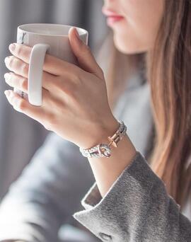 Pulsera PAUL HEWITT Gris/Dorada L
