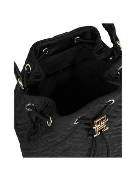 Bolso TOMMY hombro tela negro cierre con cordon