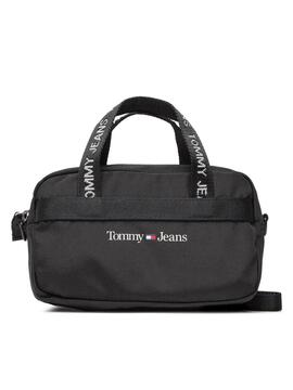 Bolso TOMMY mini nylon negro logo en asas