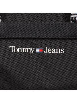 Bolso TOMMY mini nylon negro logo en asas