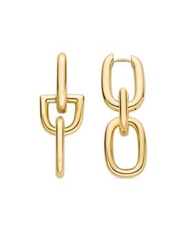 Pendientes LUXENTER SOYN eslabon grande dorado