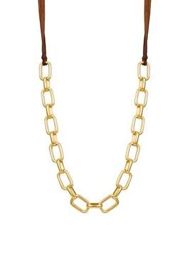 Collar LUXENTER ORDPIM largo dorado mitad cordon/eslabone