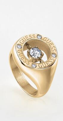 Anillo GUESS Solitaire dorado