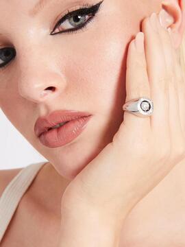 Anillo GUESS Solitaire acero